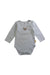 A White Long Sleeve Bodysuits from Steiff in size 3-6M for neutral. (Front View)