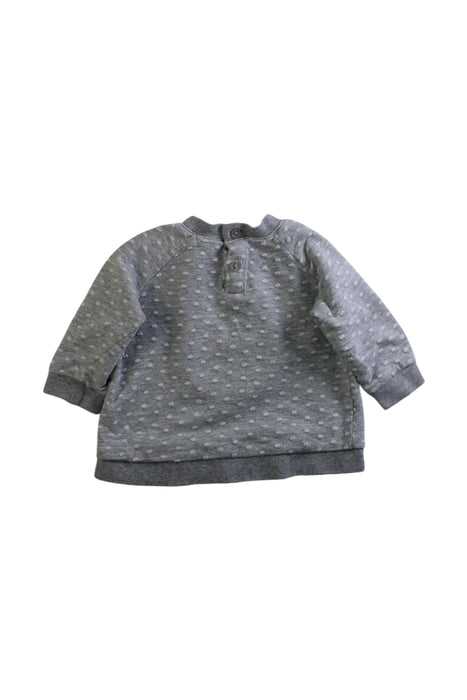 A Grey Long Sleeve Tops from Seed in size 3-6M for girl. (Back View)