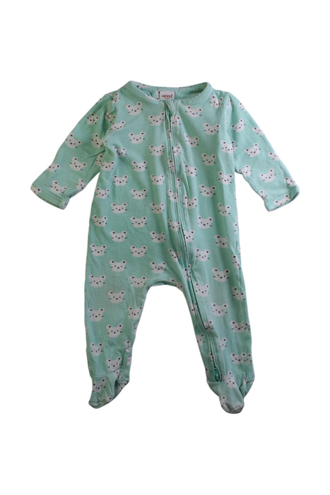 A Green Onesies from Seed in size 3-6M for neutral. (Front View)