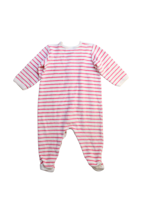 A Pink Onesies from Petit Bateau in size 3-6M for girl. (Back View)