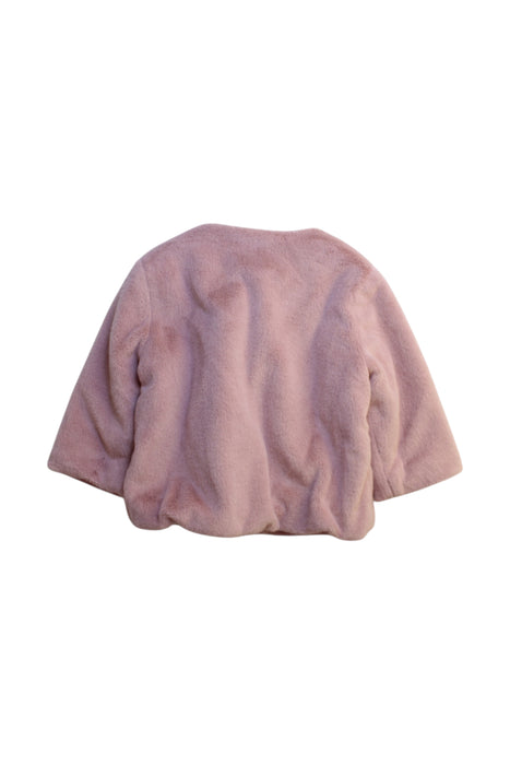 A Pink Coats from Momonittu in size 6T for girl. (Back View)