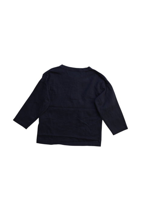 A Navy Long Sleeve Shirts from Petit Bateau in size 18-24M for boy. (Back View)