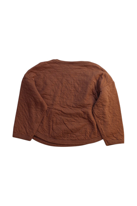 A Brown Long Sleeve Tops from Petit Bateau in size 4T for boy. (Back View)