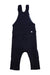A Navy Long Overalls from Petit Bateau in size 18-24M for boy. (Back View)