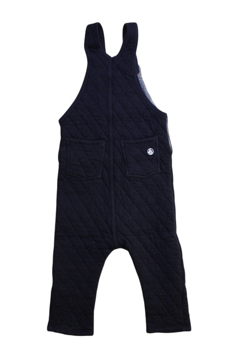 A Navy Long Overalls from Petit Bateau in size 18-24M for boy. (Back View)