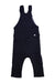 A Navy Long Overalls from Petit Bateau in size 18-24M for boy. (Back View)
