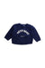 A Navy Crewneck Sweatshirts from Petit Bateau in size 18-24M for boy. (Front View)