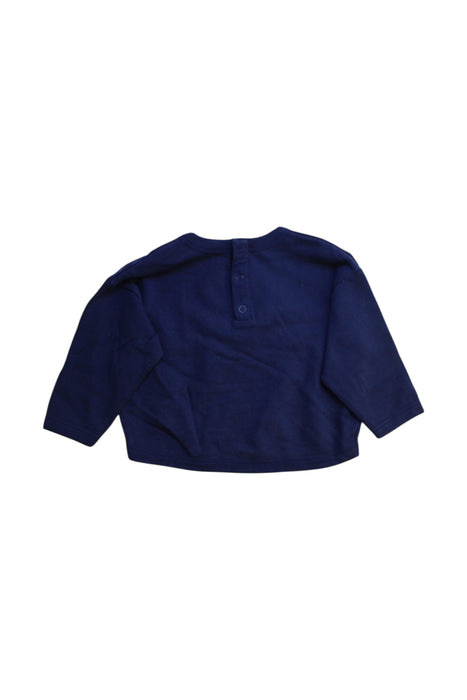 A Navy Crewneck Sweatshirts from Petit Bateau in size 18-24M for boy. (Back View)