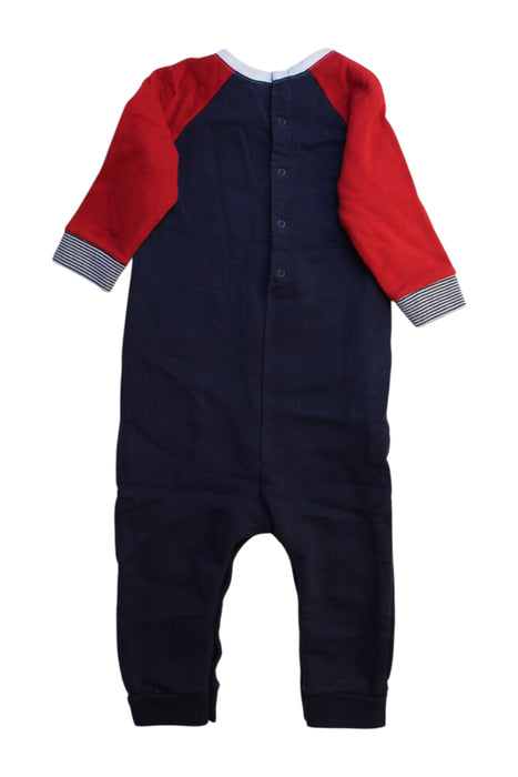 A Navy Long Sleeve Rompers from Petit Bateau in size 18-24M for boy. (Back View)