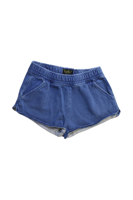 A Blue Shorts from Finger in the Nose in size 7Y for girl. (Front View)