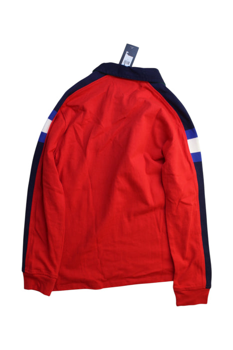 A Red Long Sleeve Polos from Tommy Hilfiger in size 14Y for boy. (Back View)