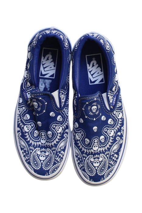 A Blue Slip Ons from Vans in size 11Y for boy. (Back View)