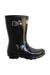 A Black Rain Boots from Hunter in size 4T for girl. (Front View)