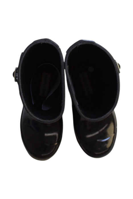 A Black Rain Boots from Hunter in size 4T for girl. (Back View)