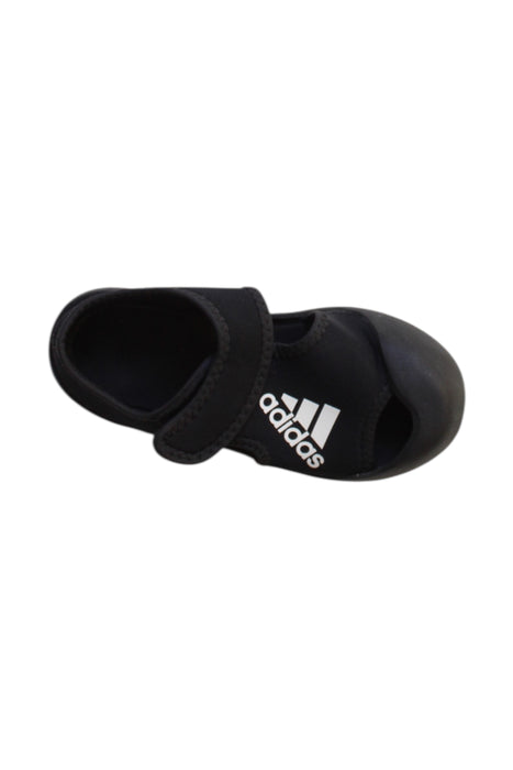 A Black Aqua Shoes from Adidas in size 5T for boy. (Front View)
