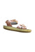 A Pink Sandals from Sun-San in size 3T for girl. (Front View)
