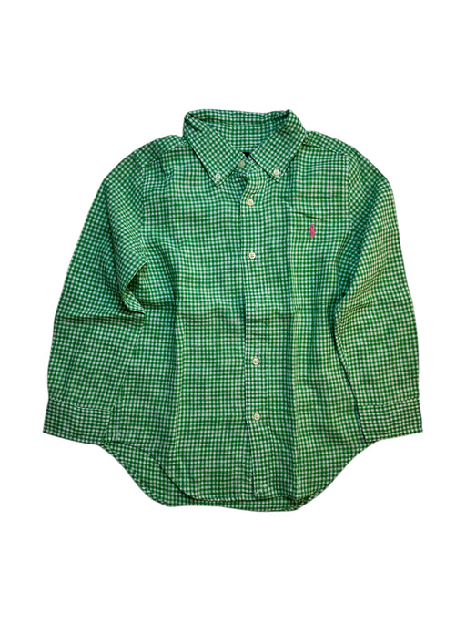 A Green Long Sleeve Shirts from Polo Ralph Lauren in size 8Y for boy. (Front View)