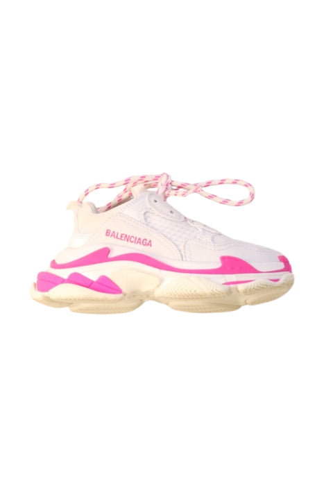 A White Sneakers from Balenciaga in size 4T for girl. (Front View)