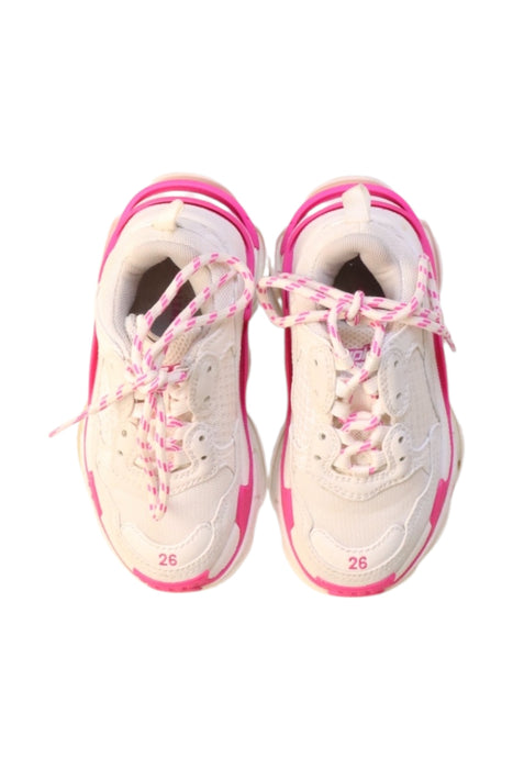 A White Sneakers from Balenciaga in size 4T for girl. (Back View)