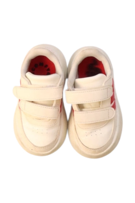 A White Sneakers from Adidas in size 18-24M for neutral. (Back View)