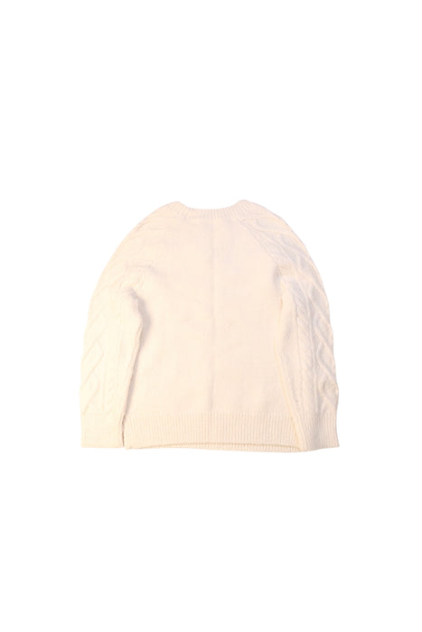 A White Knit Sweaters from Crewcuts in size 4T for girl. (Back View)