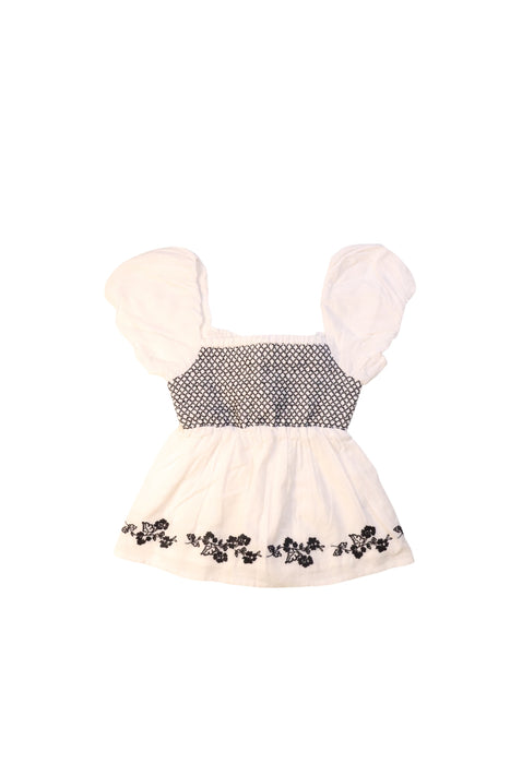 A White Sleeveless Dresses from Janie & Jack in size 4T for girl. (Front View)