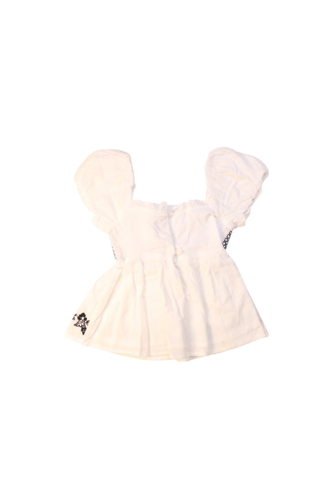A White Sleeveless Dresses from Janie & Jack in size 4T for girl. (Back View)