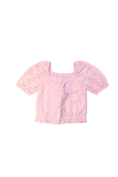 A Pink Short Sleeve Tops from Crewcuts in size 4T for girl. (Front View)