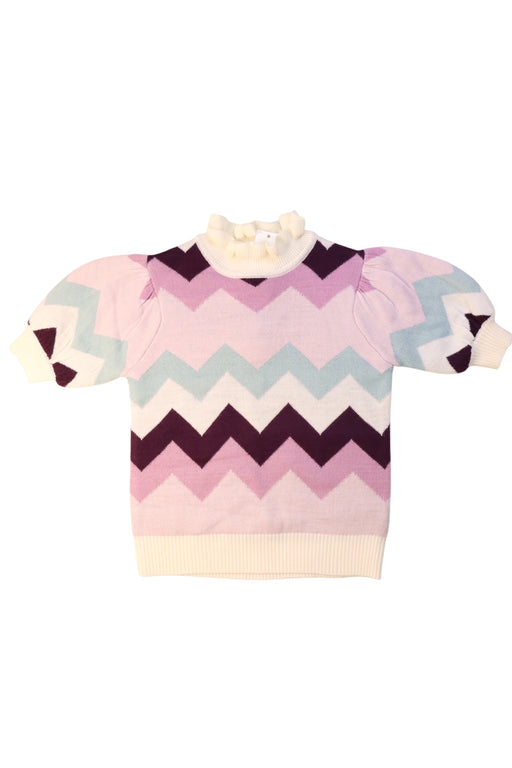A Multicolour Short Sleeve Tops from Janie & Jack in size 6T for girl. (Front View)