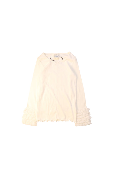 A White Long Sleeve Tops from Gelato Pique in size 4T for girl. (Front View)