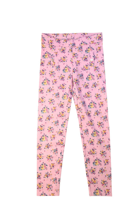 A Pink Leggings from Janie & Jack in size 7Y for girl. (Front View)
