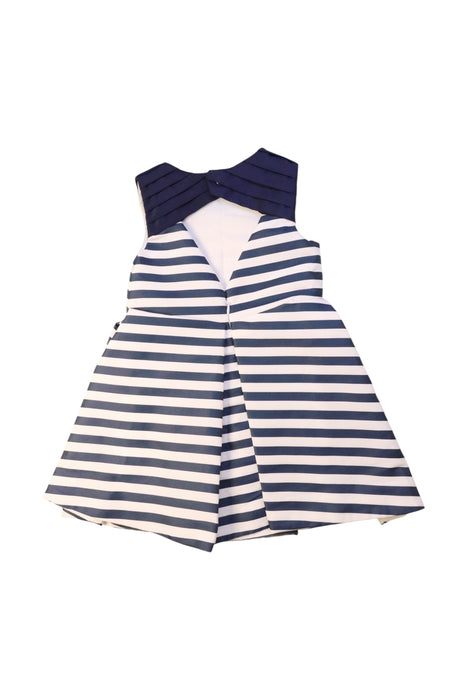 A Navy Sleeveless Dresses from Jacadi in size 4T for girl. (Back View)