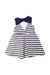 A Navy Sleeveless Dresses from Jacadi in size 4T for girl. (Back View)