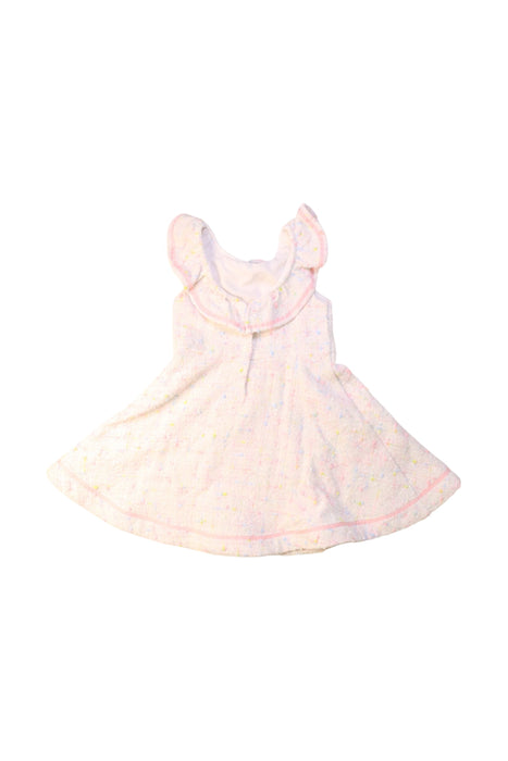 A Pink Sleeveless Dresses from Janie & Jack in size 4T for girl. (Front View)