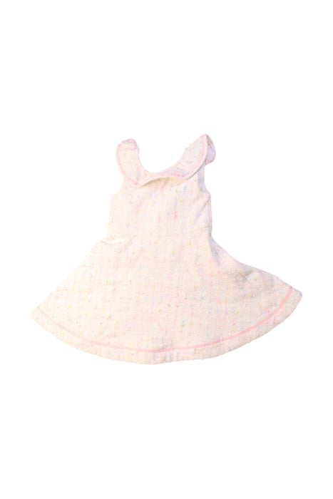 A Pink Sleeveless Dresses from Janie & Jack in size 4T for girl. (Back View)