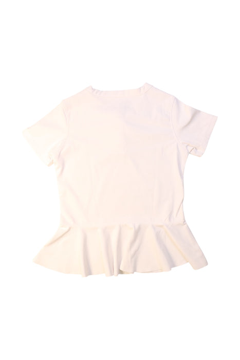 A White Short Sleeve Polos from Moody Tiger in size 4T for girl. (Back View)