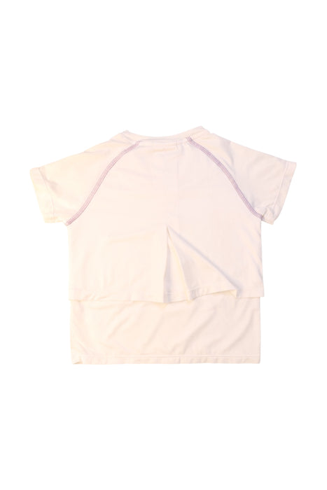 A White Short Sleeve T Shirts from Moody Tiger in size 4T for girl. (Back View)