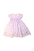 A Purple Short Sleeve Dresses from Jojo Maman Bébé in size 4T for girl. (Front View)