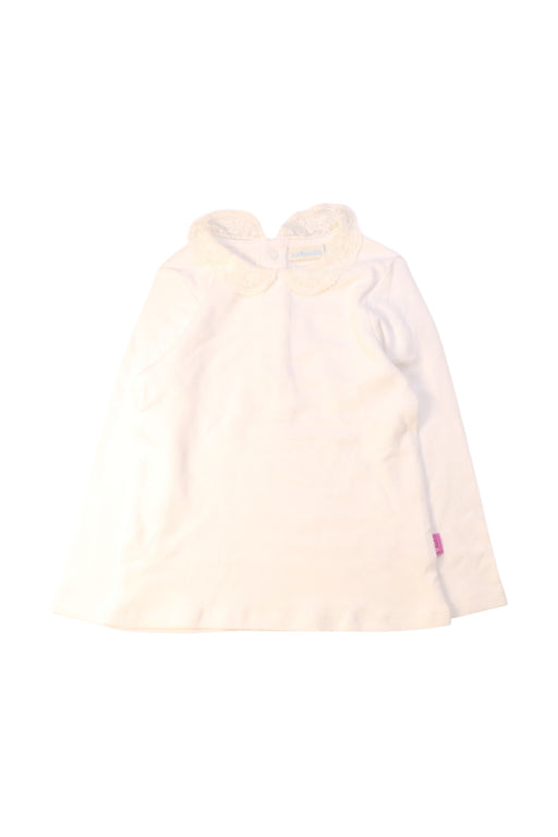 A White Long Sleeve Tops from Jojo Maman Bébé in size 3T for girl. (Front View)
