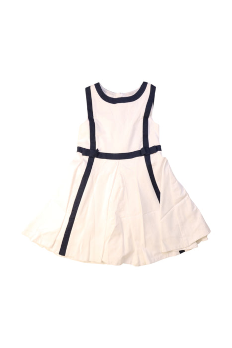 A White Sleeveless Dresses from Jacadi in size 6T for girl. (Front View)