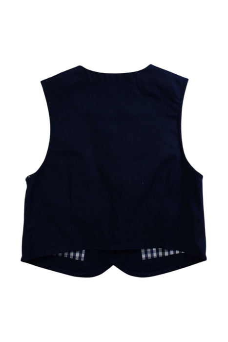 A Navy Dress Up Vests from Sergent Major in size 4T for boy. (Back View)