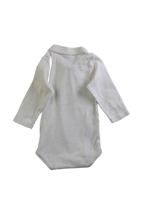 A White Long Sleeve Bodysuits from Petit Bateau in size 0-3M for neutral. (Back View)