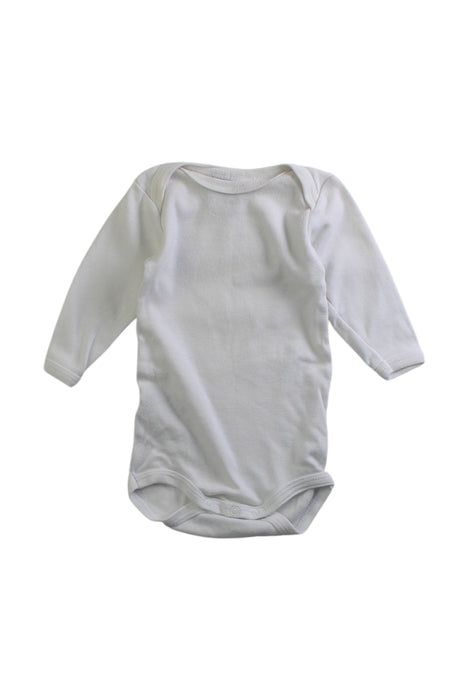 A White Long Sleeve Bodysuits from Petit Bateau in size 0-3M for neutral. (Front View)