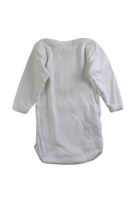 A White Long Sleeve Bodysuits from Petit Bateau in size 0-3M for neutral. (Back View)