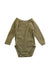 A Beige Long Sleeve Bodysuits from Petit Bateau in size 3-6M for neutral. (Front View)