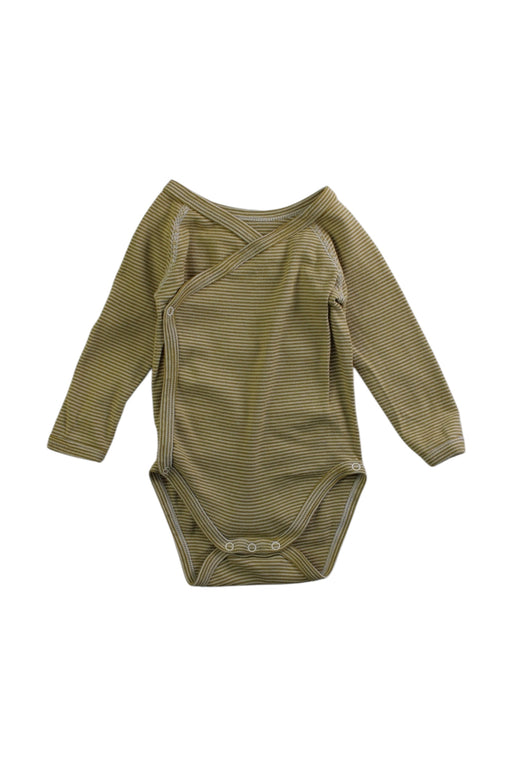A Beige Long Sleeve Bodysuits from Petit Bateau in size 3-6M for neutral. (Front View)