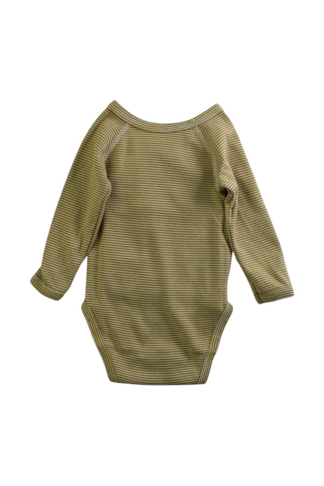A Beige Long Sleeve Bodysuits from Petit Bateau in size 3-6M for neutral. (Back View)