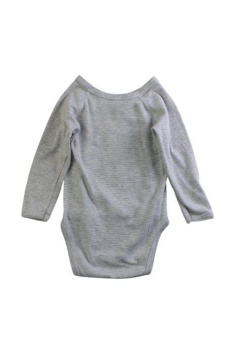 A Grey Long Sleeve Bodysuits from Petit Bateau in size 3-6M for boy. (Back View)