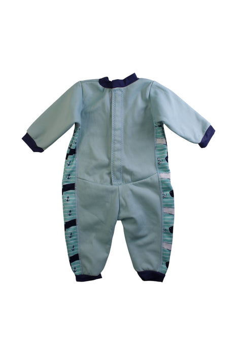 A Blue Floatsuits from Splash About in size 5T for boy. (Back View)