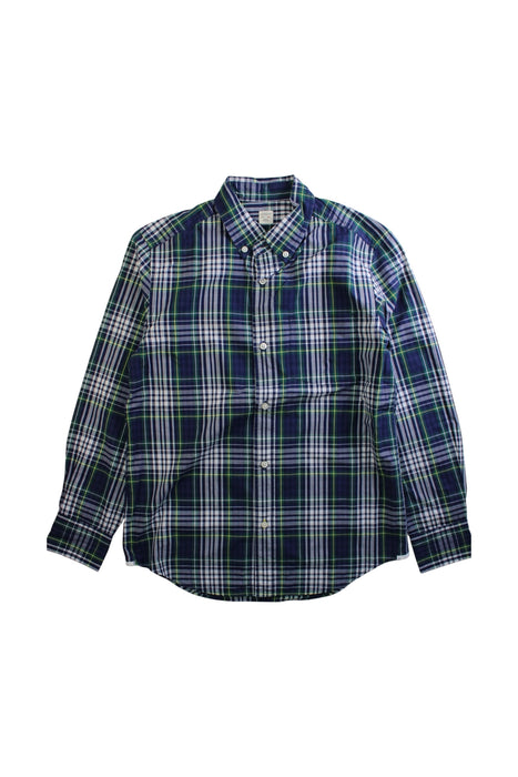 A Blue Long Sleeve Shirts from Crewcuts in size 12Y for boy. (Front View)